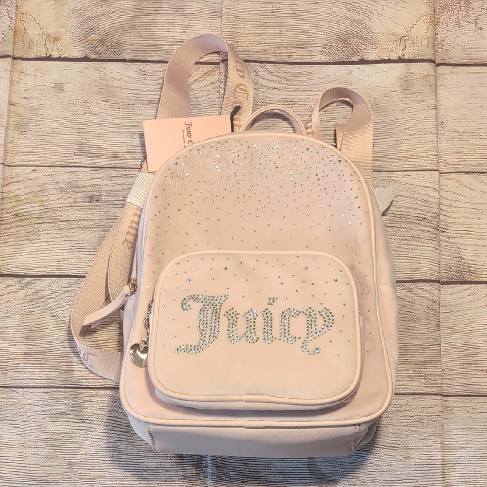Juicy Couture Pink Backpack with Rhinestones